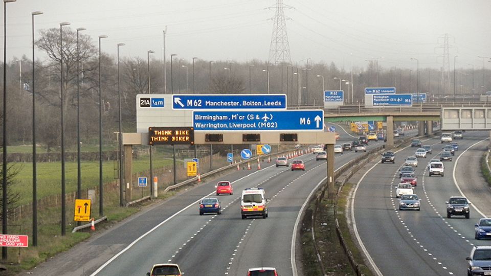 Man from Wirral dies after two car crash on M62